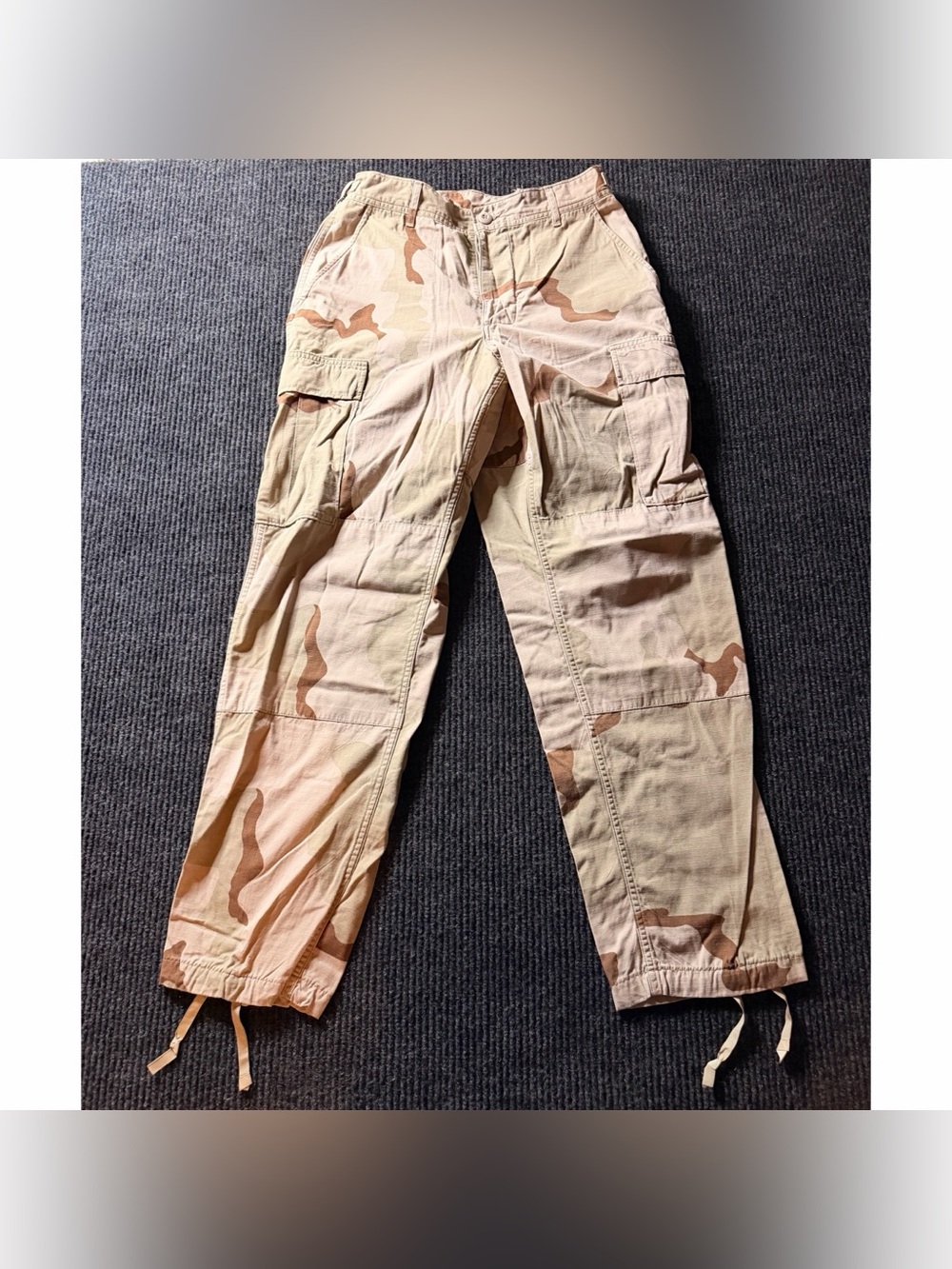 Vintage USGI 3 Color Desert Camo Cargo Pants Military Issue S/R
